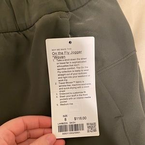 NWT lulu lemon army green joggers accepting offers